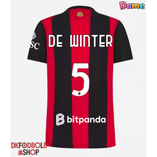 AC Milan Koni De Winter #5 Hjemmebanetrøje Dame 2026-27 Kort ærmer